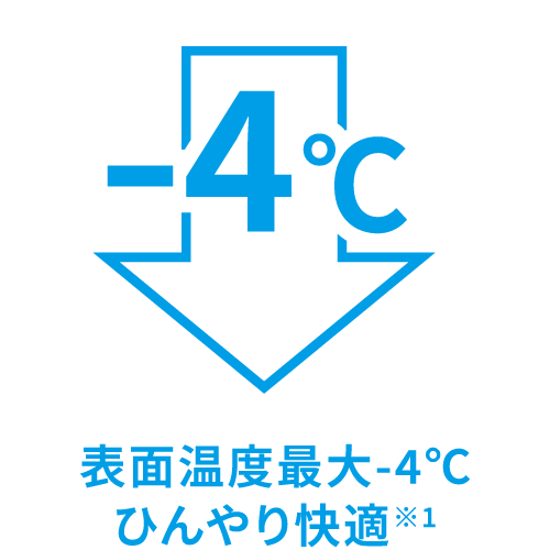 表面温度最大-4℃ ひんやり快適※1