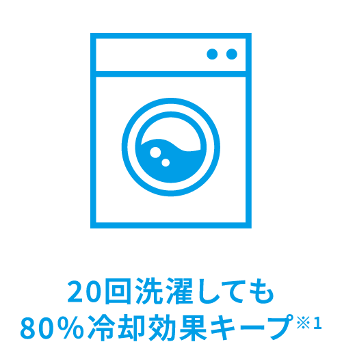 20回洗濯しても80%冷却効果キープ※1